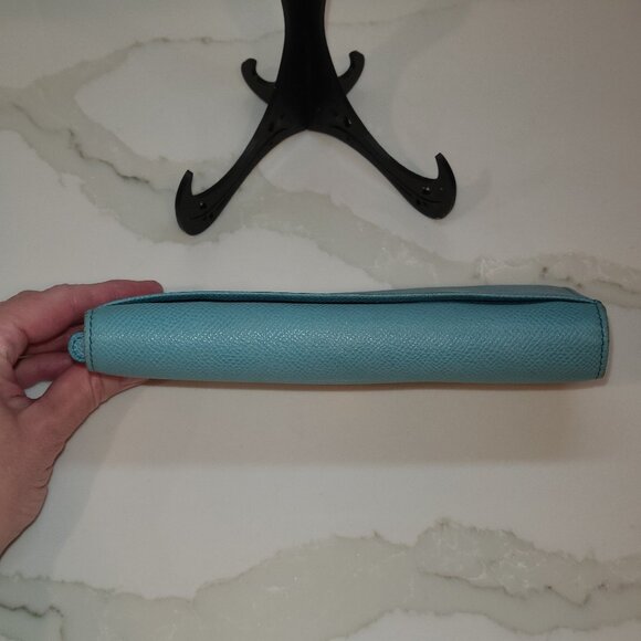 Dolce & Gabbana blue Dauphine leather continental flap wallet EUC - Picture 6 of 13